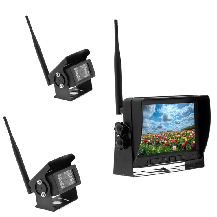 K0232 7 inch 140 Degrees Wide Angle HD Car Rear View Backup Dual Cameras Rearview Monitor Split Screen, K0232 K0232 7 inch 140 Degrees Wide Angle HD Car Rear View Backup Dual Cameras Rearview Monitor Split Screen, K0232
